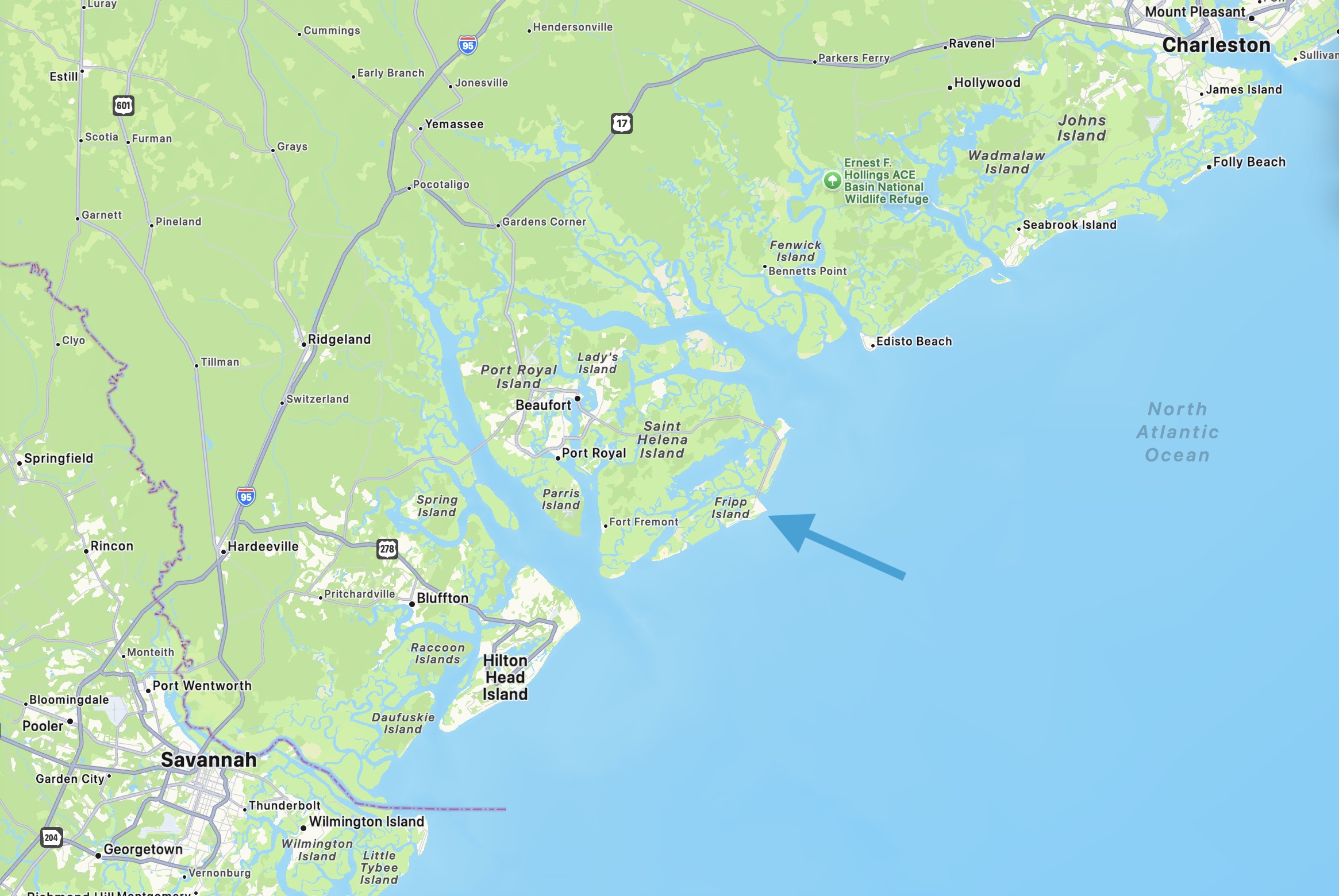 Fripp Island location